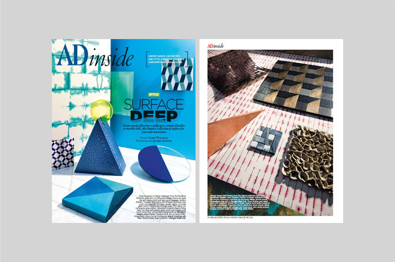 Architectural Digest India: Surface Deep May-June 2016